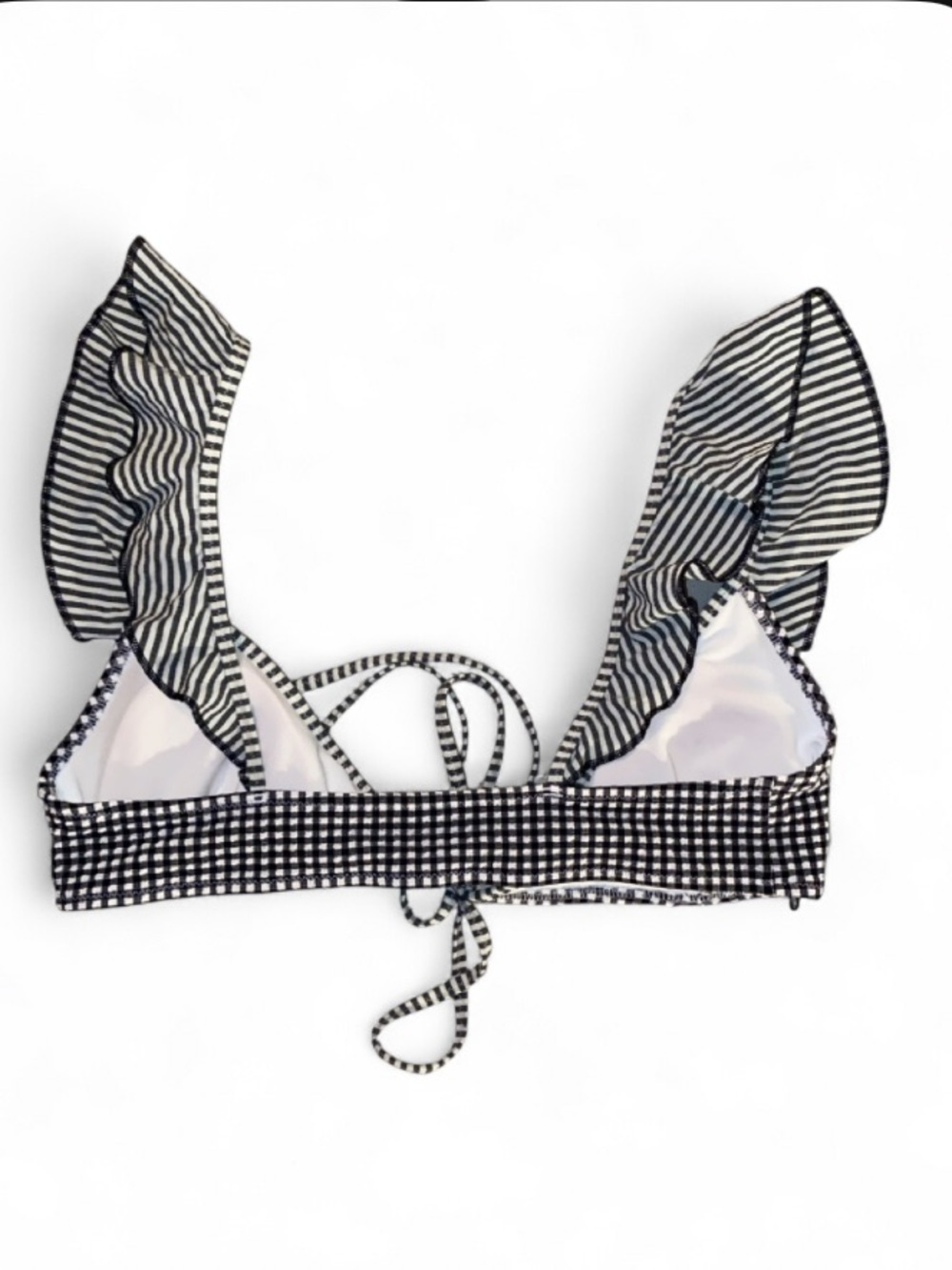 aerie Black & White Striped Ruffle Bikini - Picture 7 of 13